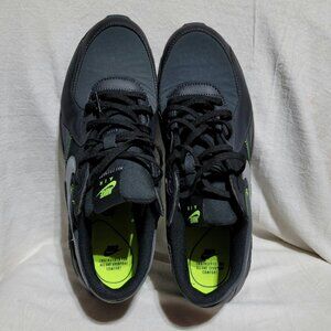 Nike Air Max, size 10.5 black with florescent green/yellow